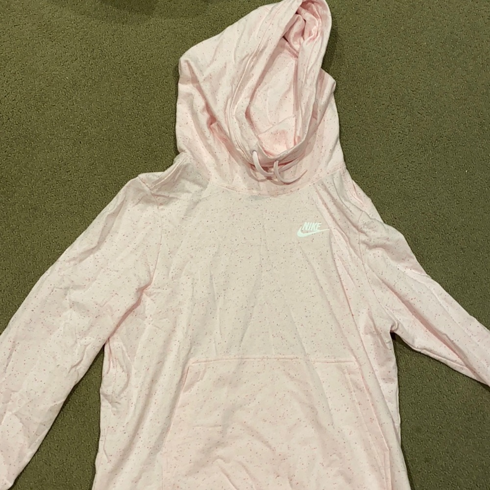 pink nike cowl neck hoodie